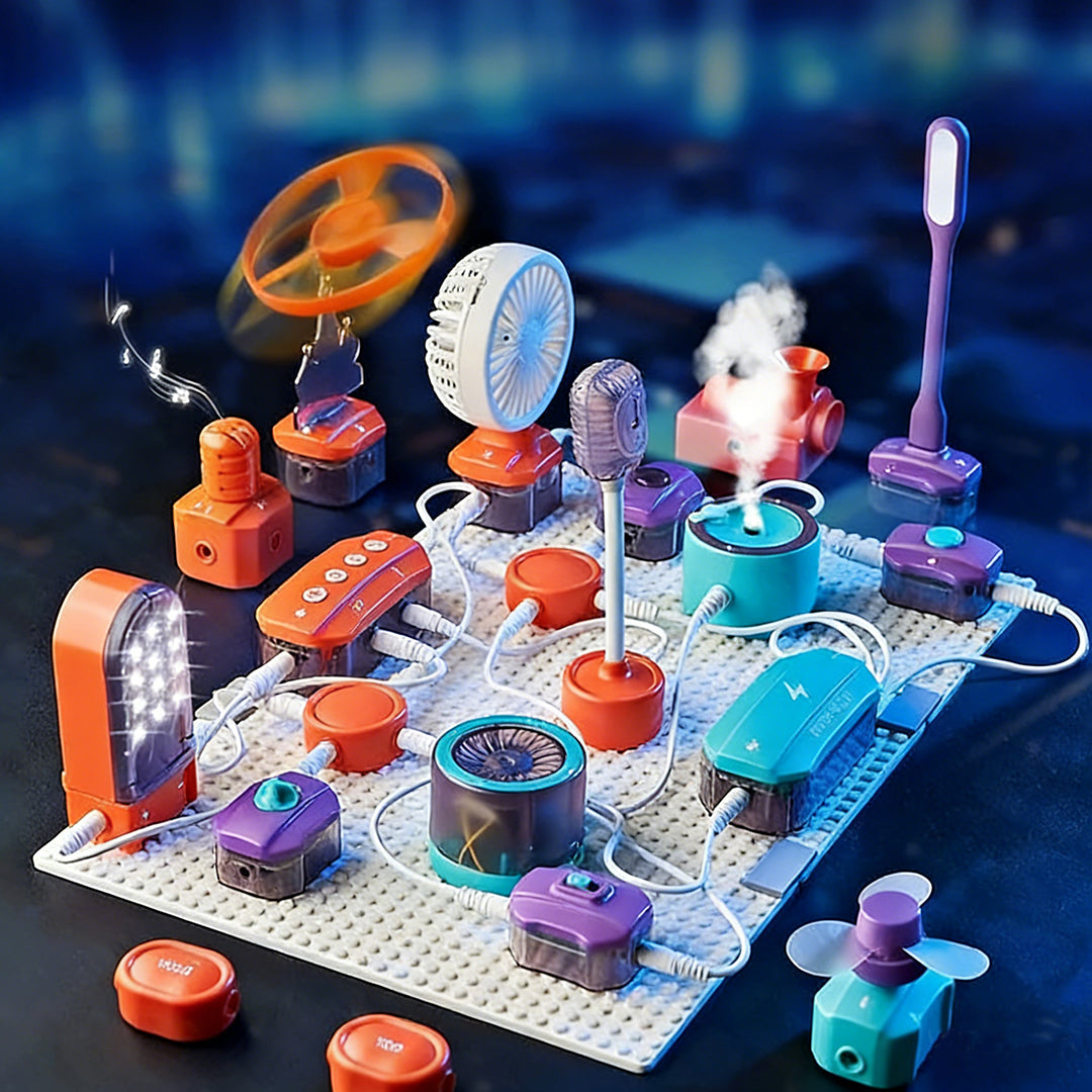 Circuit Master STEM Bouwblokken Kit | 100+ Projecten Elektronisch Montage-Experimenteerspeelgoed