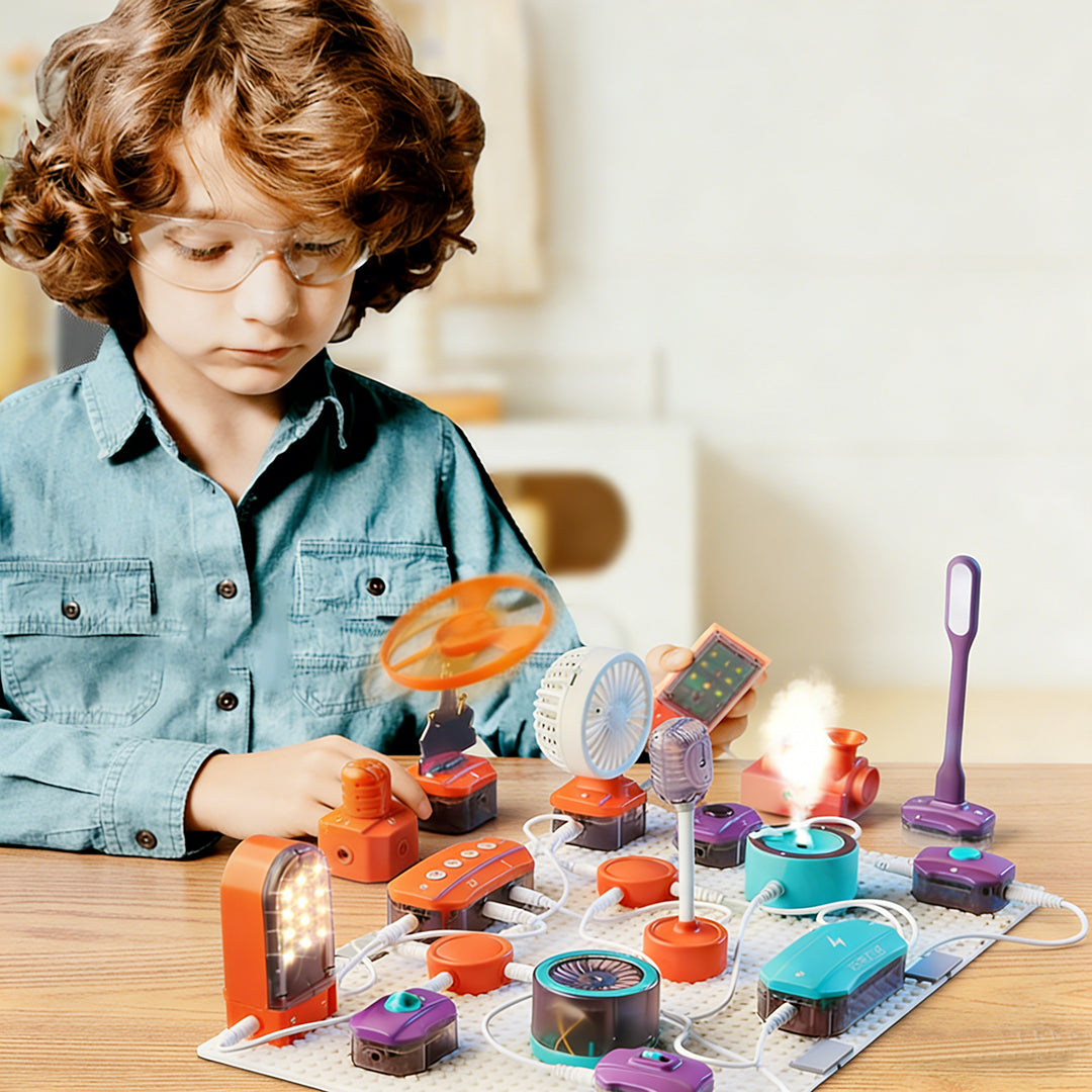 Circuit Master STEM Bouwblokken Kit | 100+ Projecten Elektronisch Montage-Experimenteerspeelgoed