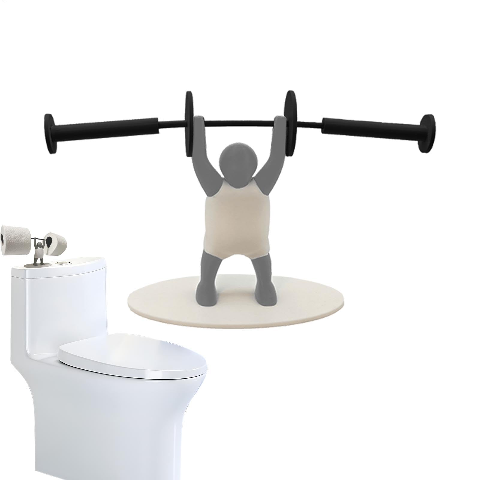 Funny Weightlifter Toilet Roll Holder