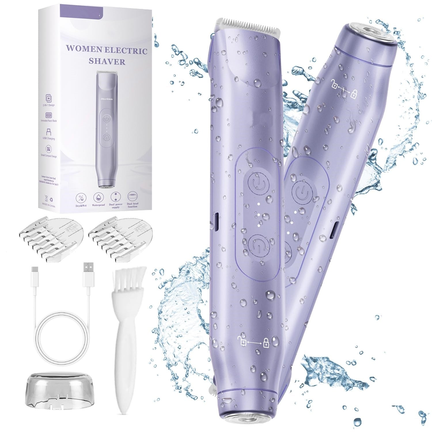 Multifunctional Women's Electric Shaver Double Head Bikini Trimmer