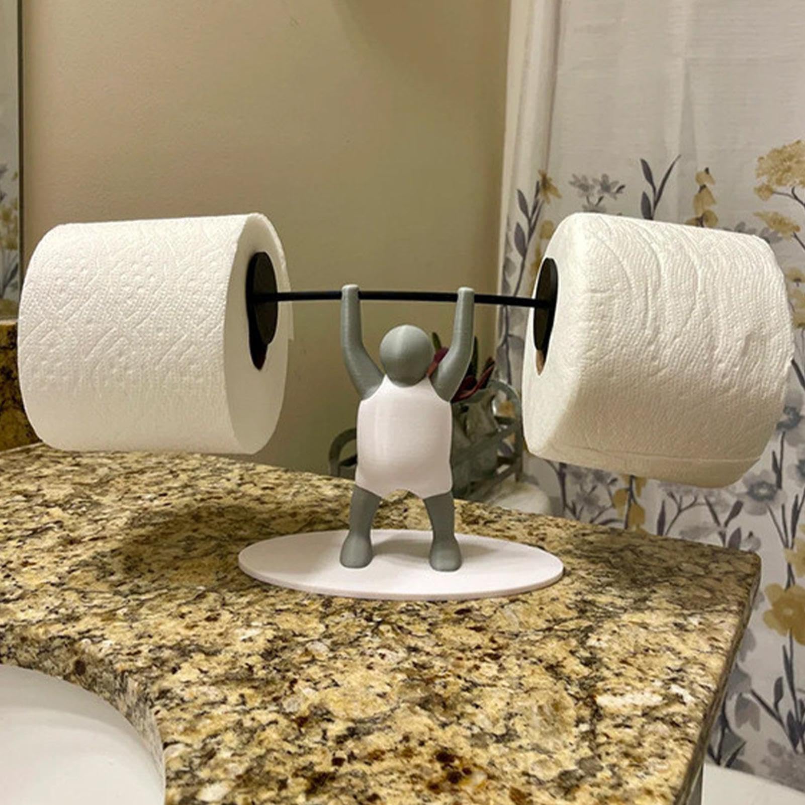 Funny Weightlifter Toilet Roll Holder