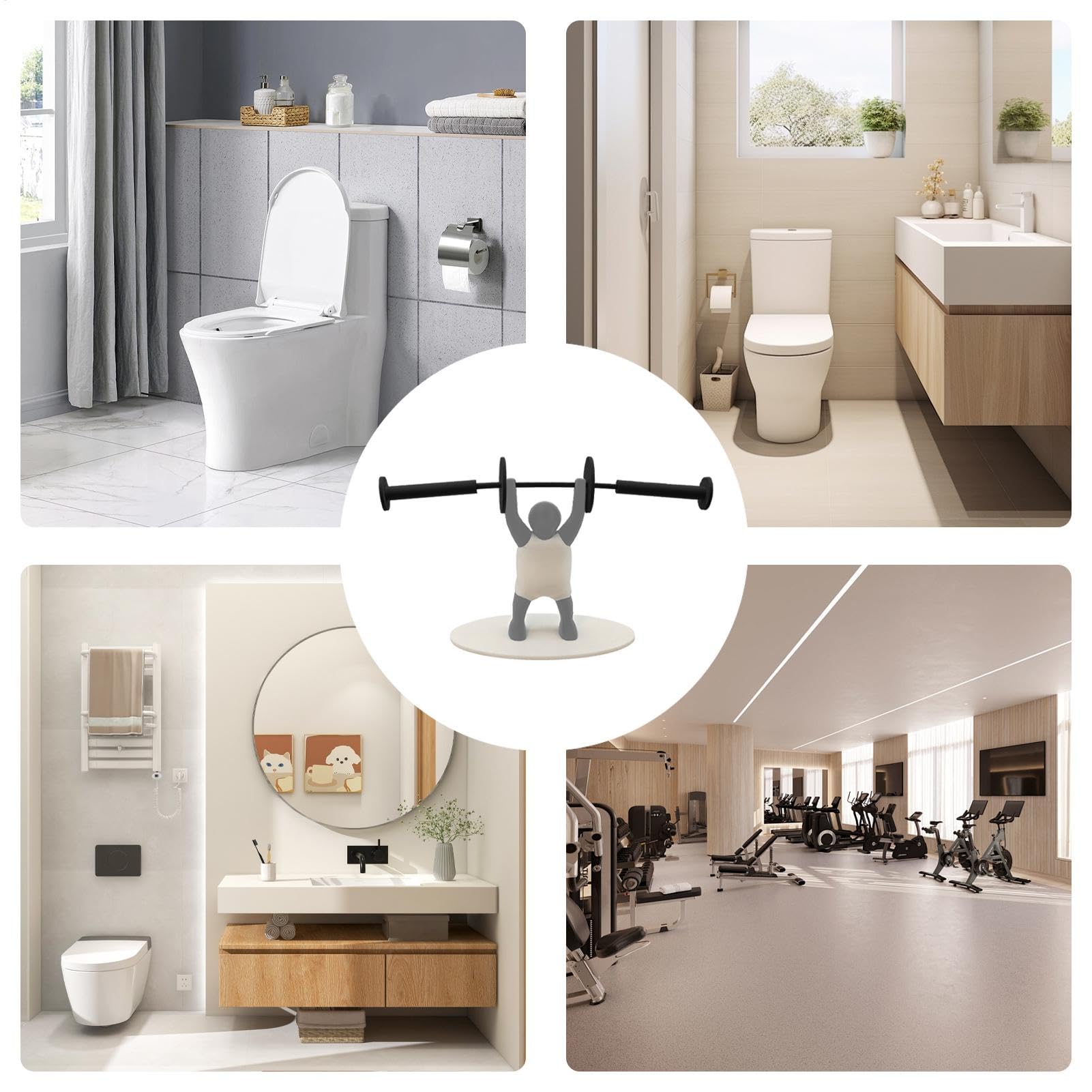 Funny Weightlifter Toilet Roll Holder