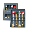 Creative Christmas Series Stainless Steel Fork and Spoon Set