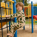 Nieuw🔥 Biologisch Katoen Kindersweatshirt-set Dinosaurus - Trendy Toddler-outfit 2026
