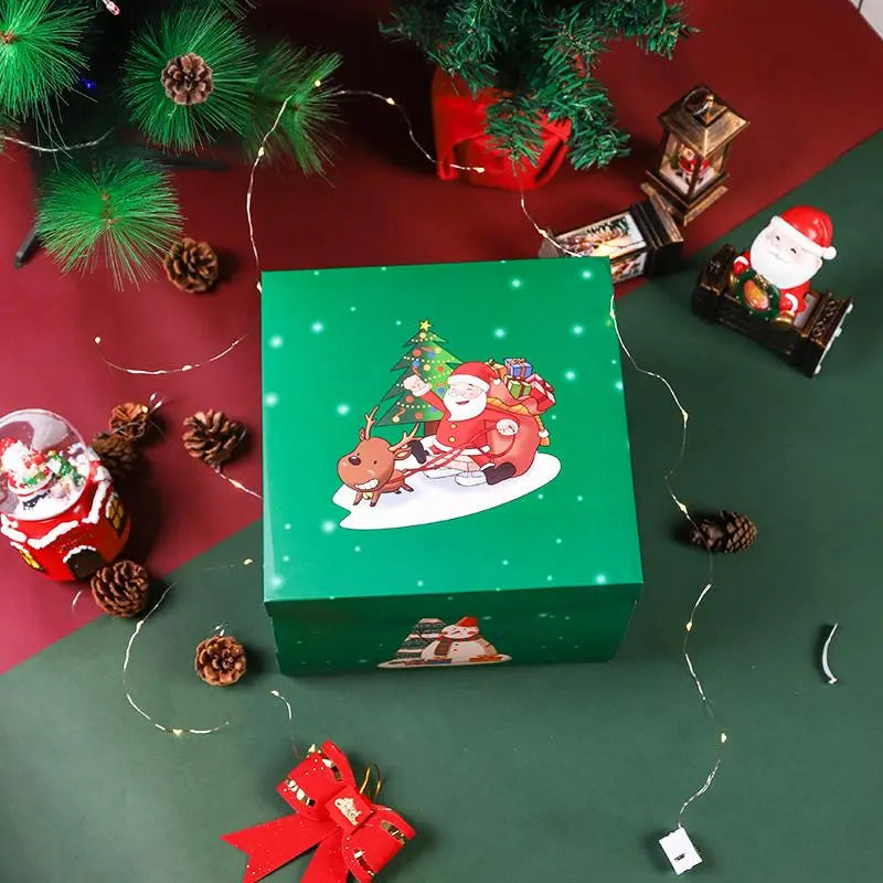 4-Story Surprise Explosion Gift Box with Ribbon, Multi-Pocket Snack & Candy Storage