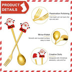 Creative Christmas Series Stainless Steel Fork and Spoon Set