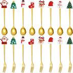 Creative Christmas Series Stainless Steel Fork and Spoon Set
