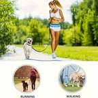 Reversible dog leash with zippered pouch