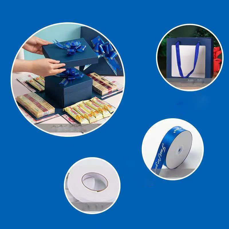 4-Story Surprise Explosion Gift Box with Ribbon, Multi-Pocket Snack & Candy Storage