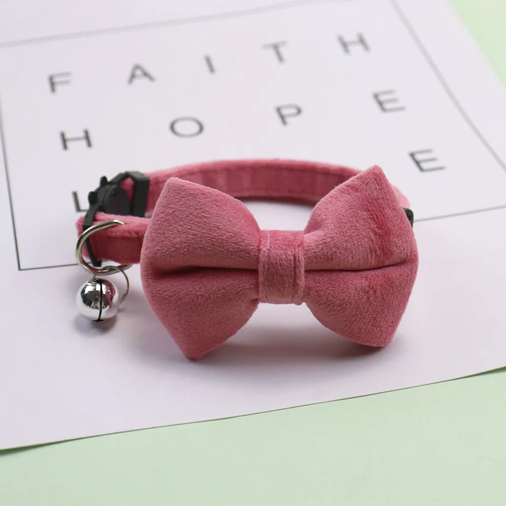 Pet Bow Bell Collars