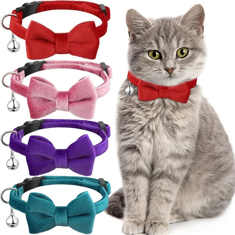 Pet Bow Bell Collars