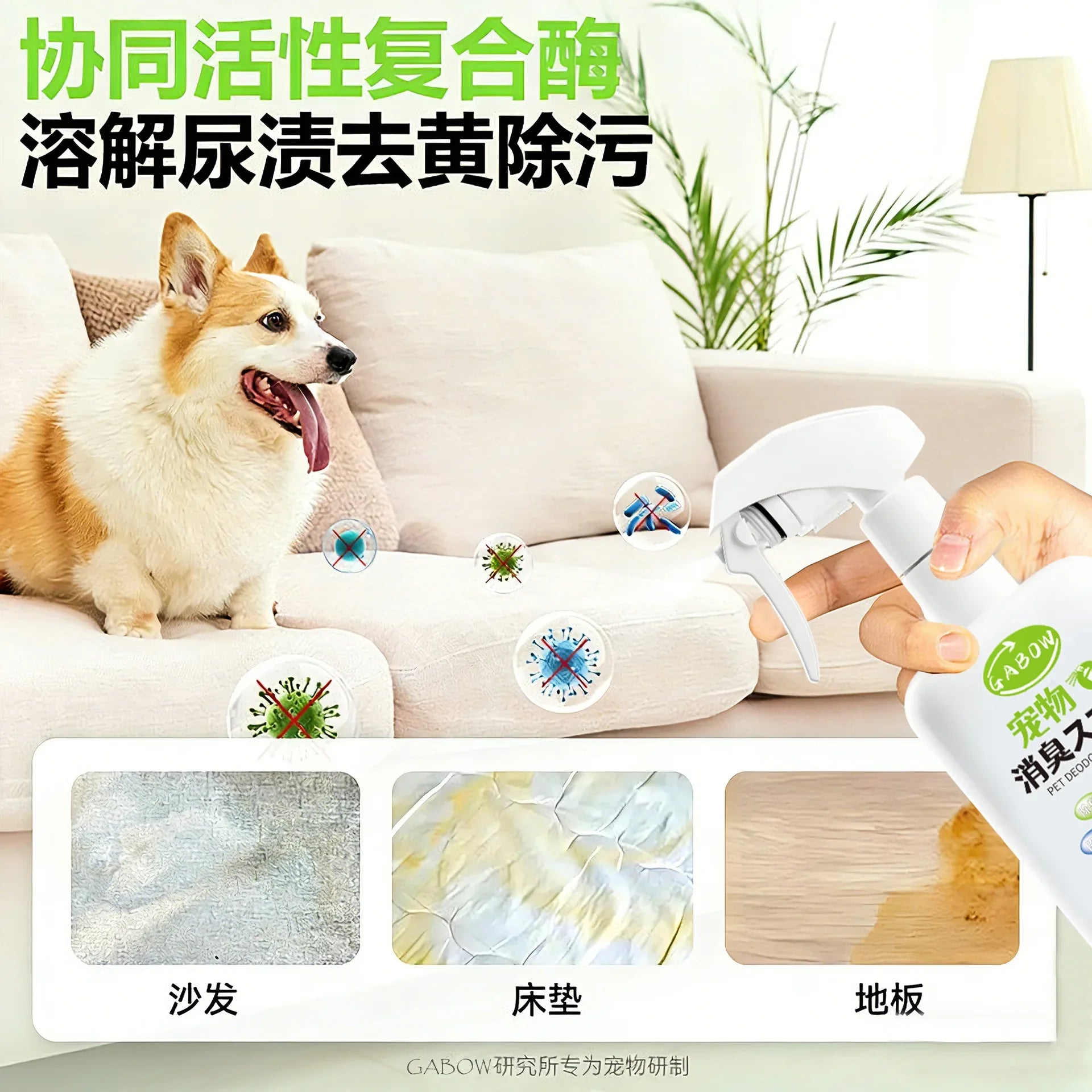 Pet antibacterial, urine removing,deodorant