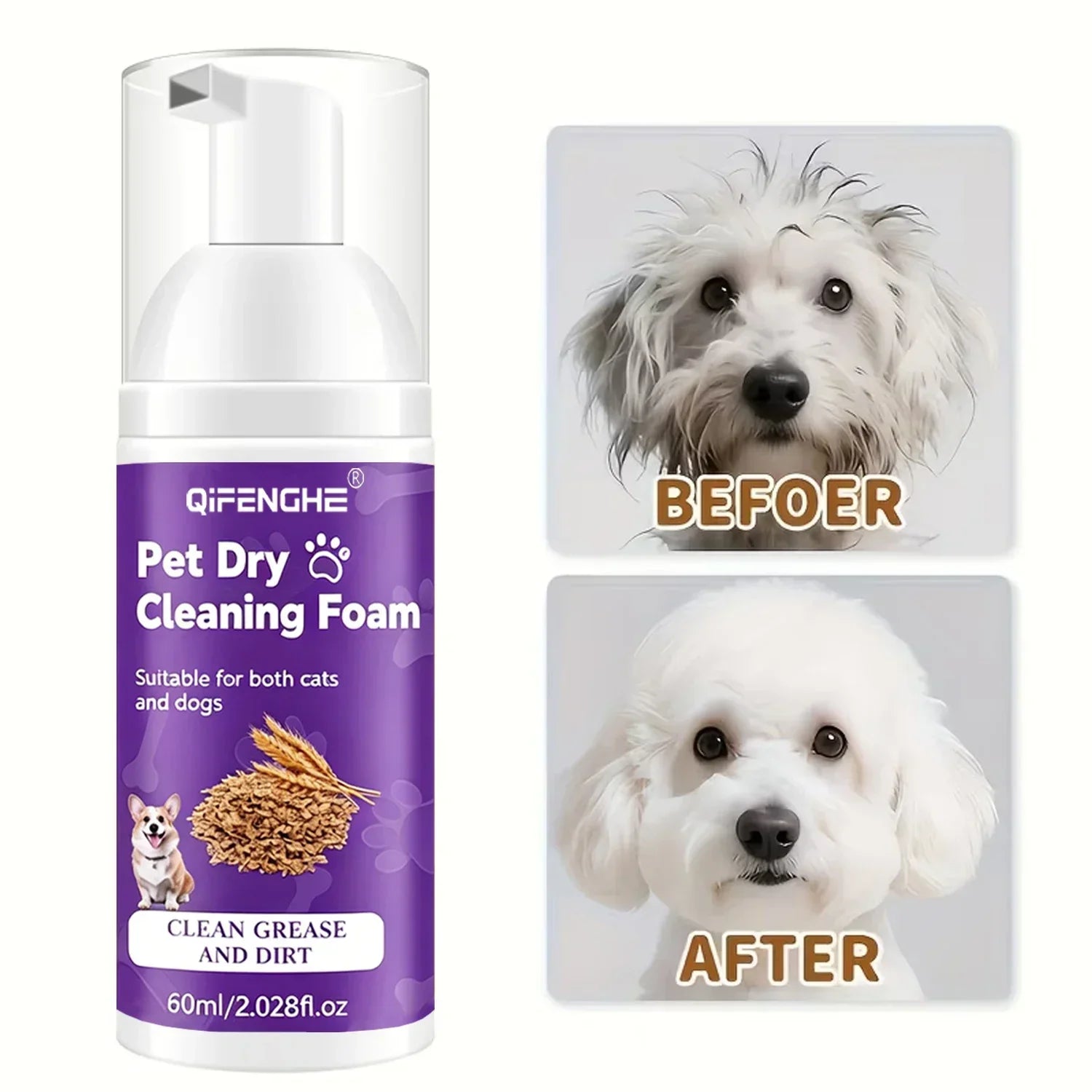 Pet Dry Shampoo Deodorizing