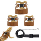 6.5FT Leash with 3 Adjustable Soft Harnesses for small pets