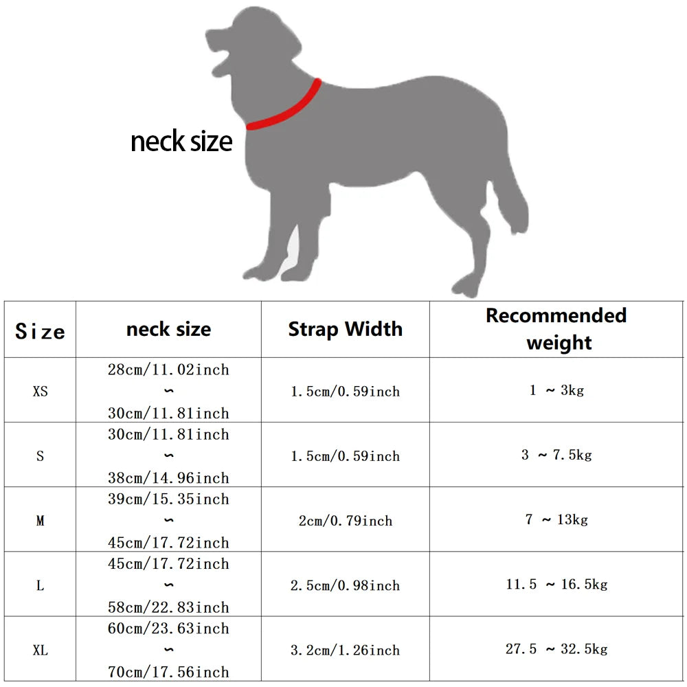 Pet Collar, Adjustable Neck Strap