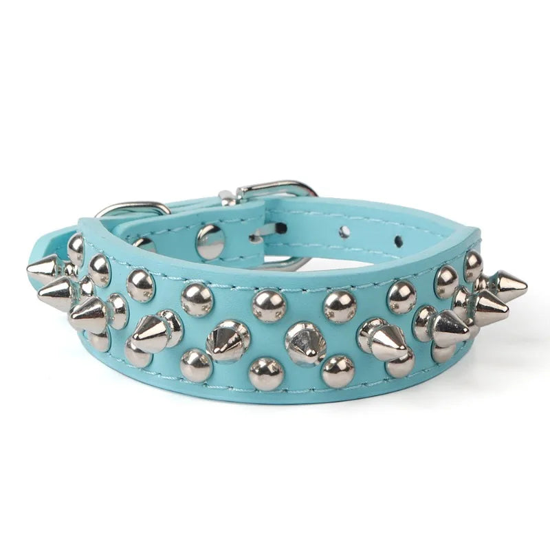Pet Punk Rivet Spiked Collar