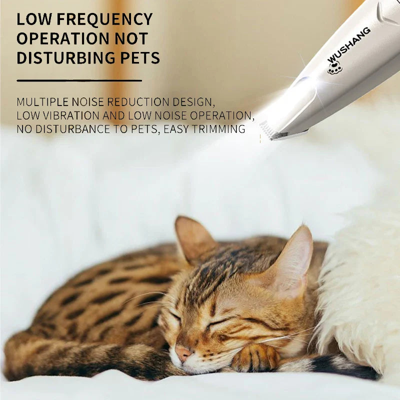 Pet Dog Electric Trimmer with LED Light Waterproof