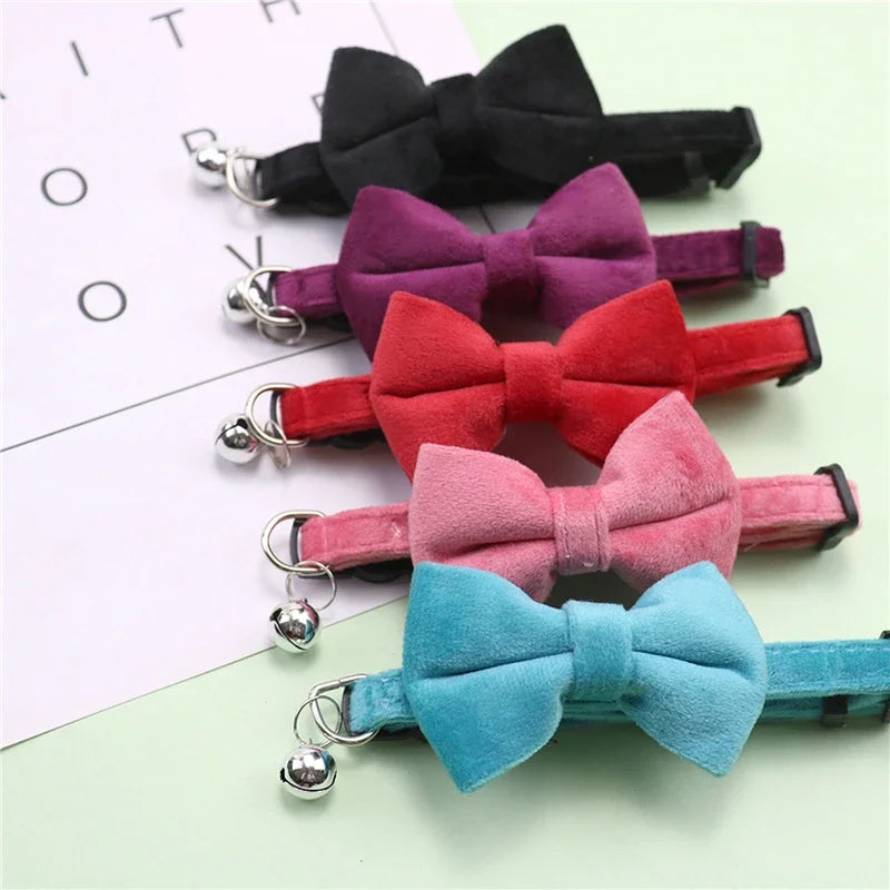 Pet Bow Bell Collars