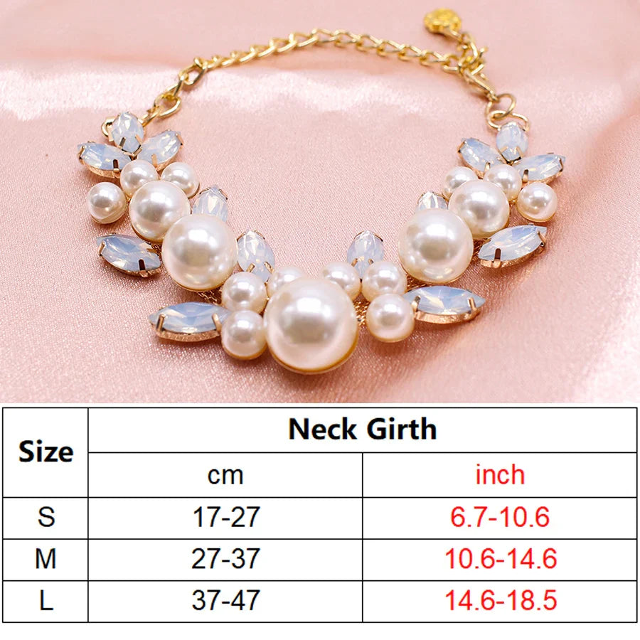 Pet Wedding Pearls Collar