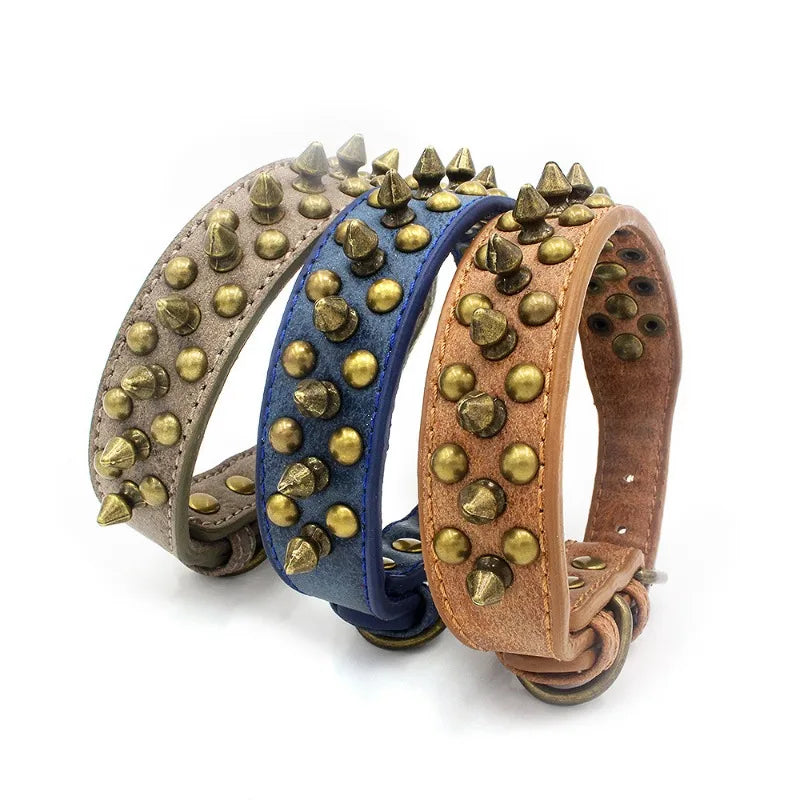 Pet Punk Rivet Spiked Collar