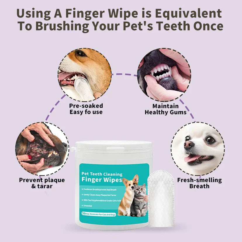 Pet Teeth cleaning wipes
