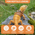 6.5FT Leash with 3 Adjustable Soft Harnesses for small pets