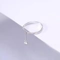 Adjustable simple fashion chain tassel ring