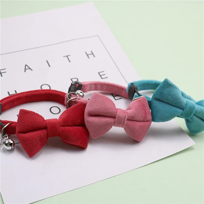 Pet Bow Bell Collars