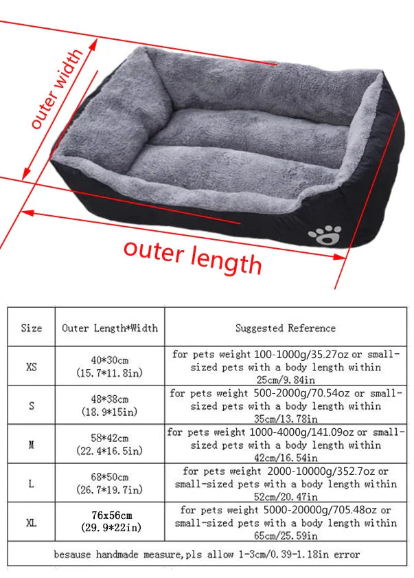 Dog Bed, Large/Medium/Small