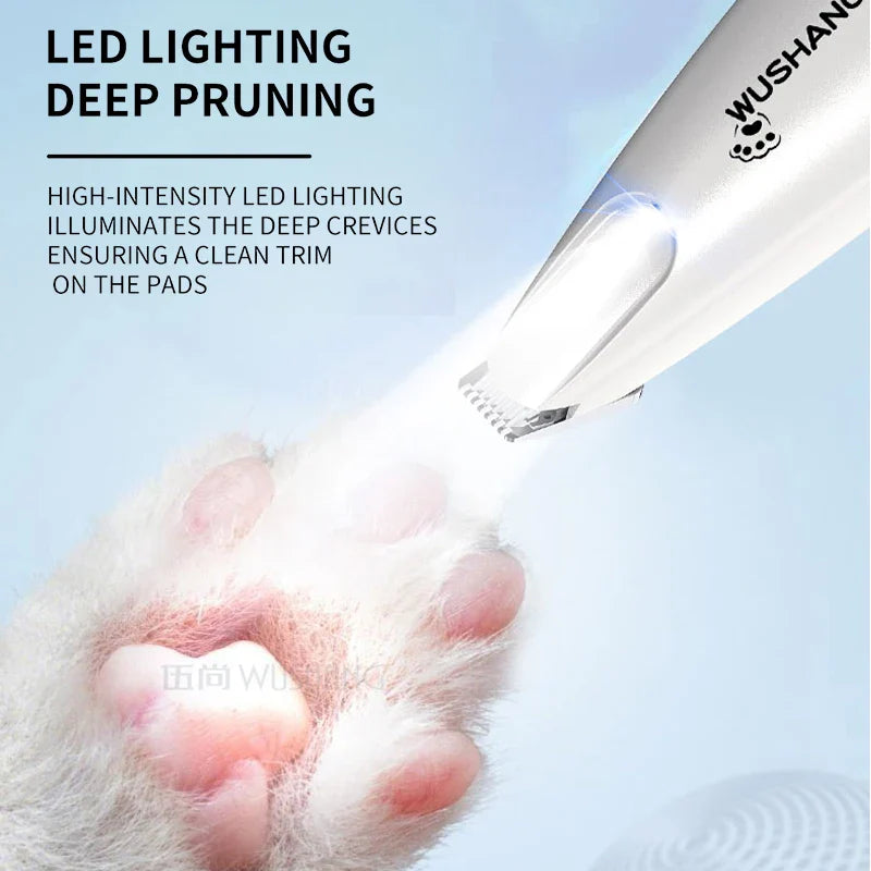 Pet Dog Electric Trimmer with LED Light Waterproof
