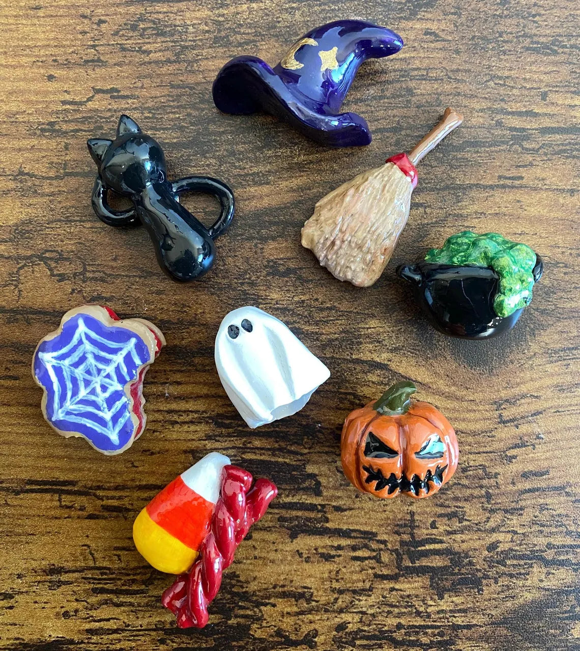 Handmade Clock with Seasonal Magnet Charms