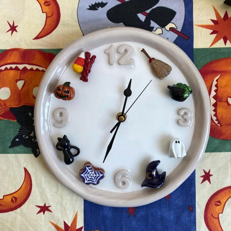 Handmade Clock with Seasonal Magnet Charms