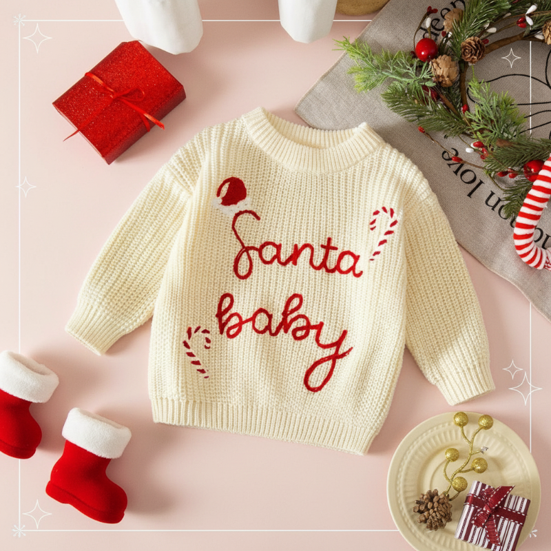 JoyKnit – Knus & Warm - Kersttrui met tekst