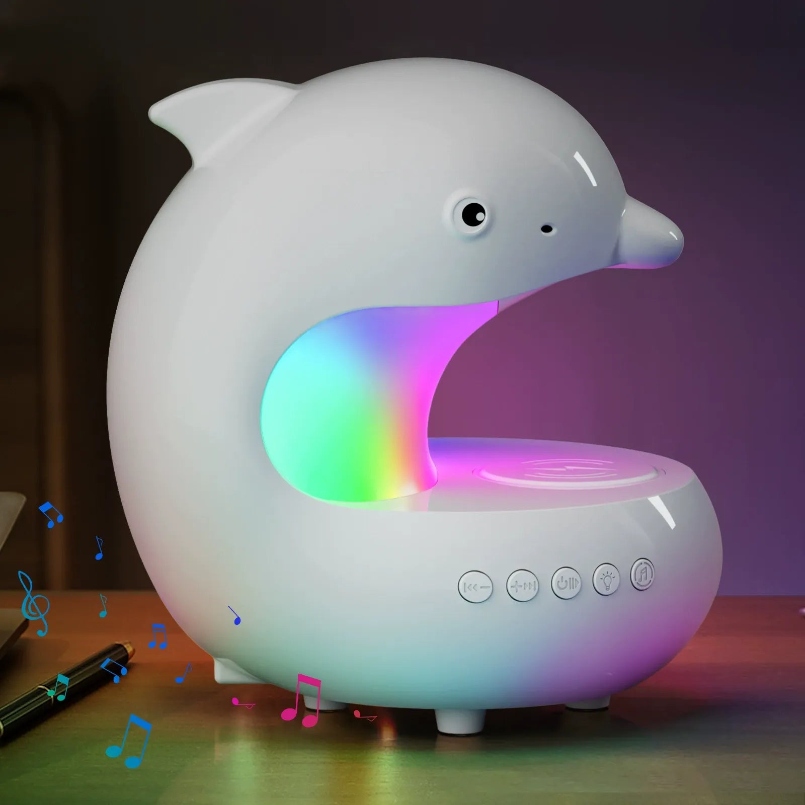 Delfin Drahtloses Lade-Sound & Licht All-in-One-Gerät
