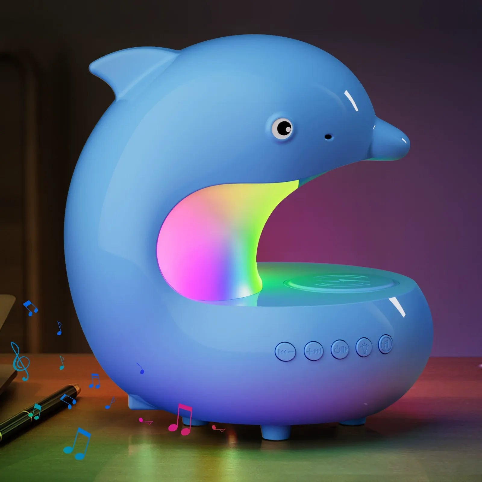 Delfin Drahtloses Lade-Sound & Licht All-in-One-Gerät