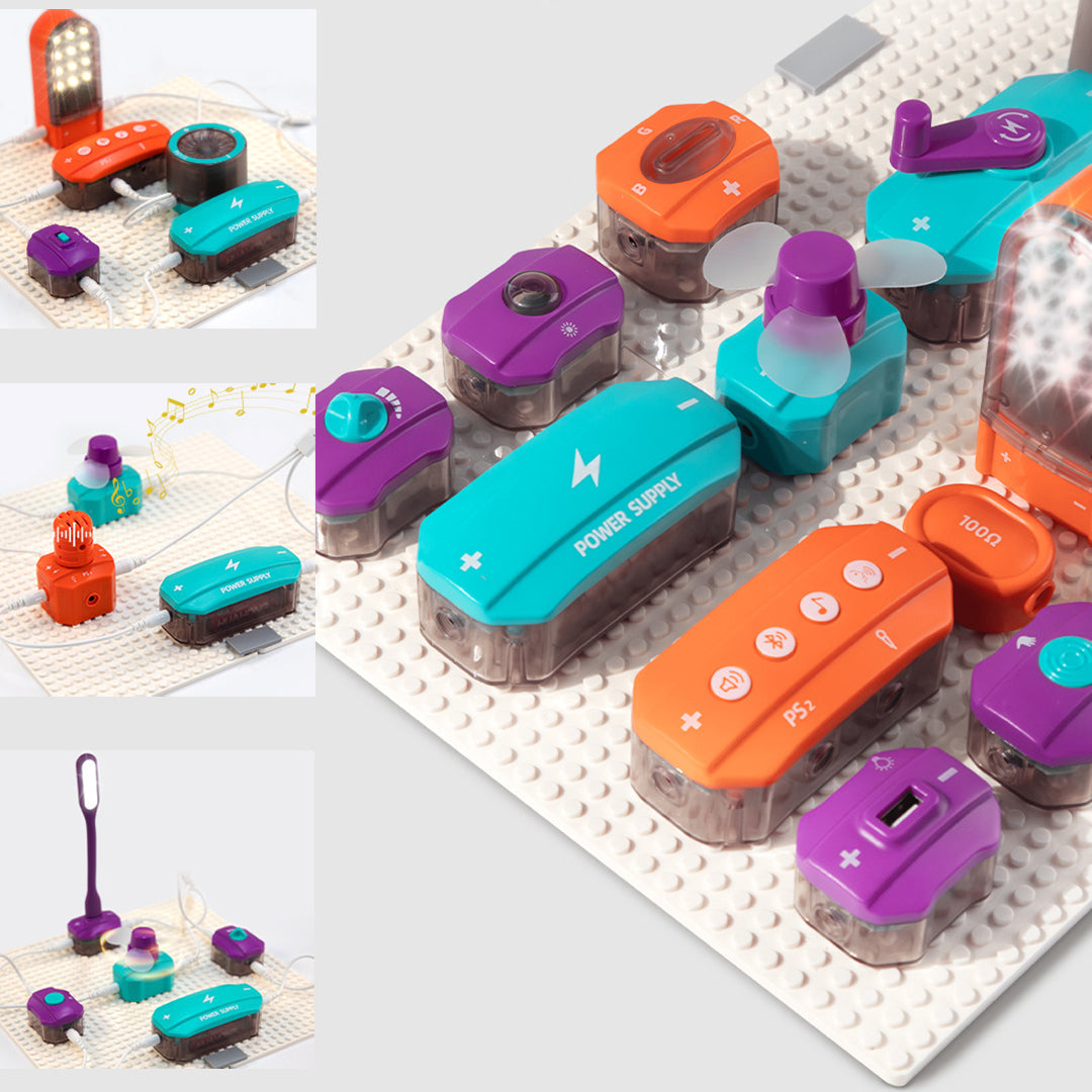 Circuit Master STEM Bouwblokken Kit | 100+ Projecten Elektronisch Montage-Experimenteerspeelgoed
