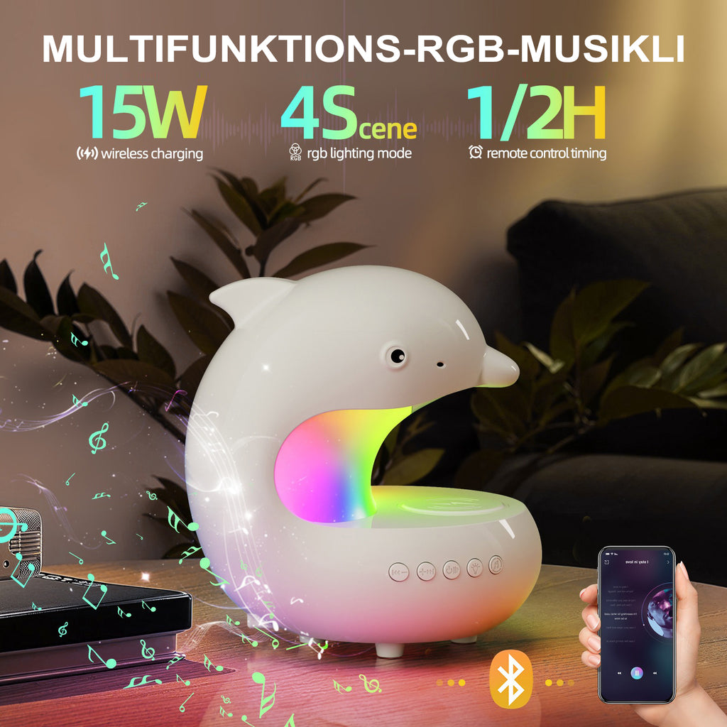 Delfin Drahtloses Lade-Sound & Licht All-in-One-Gerät
