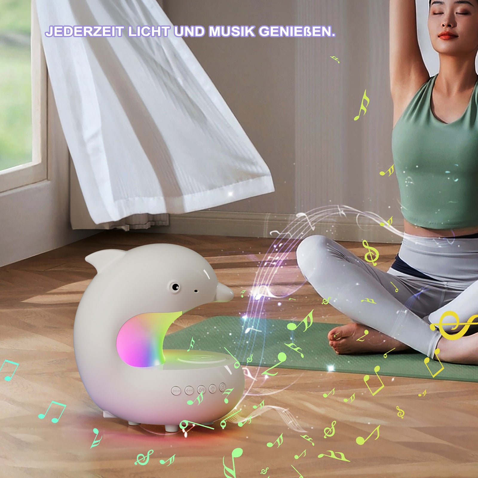 Delfin Drahtloses Lade-Sound & Licht All-in-One-Gerät